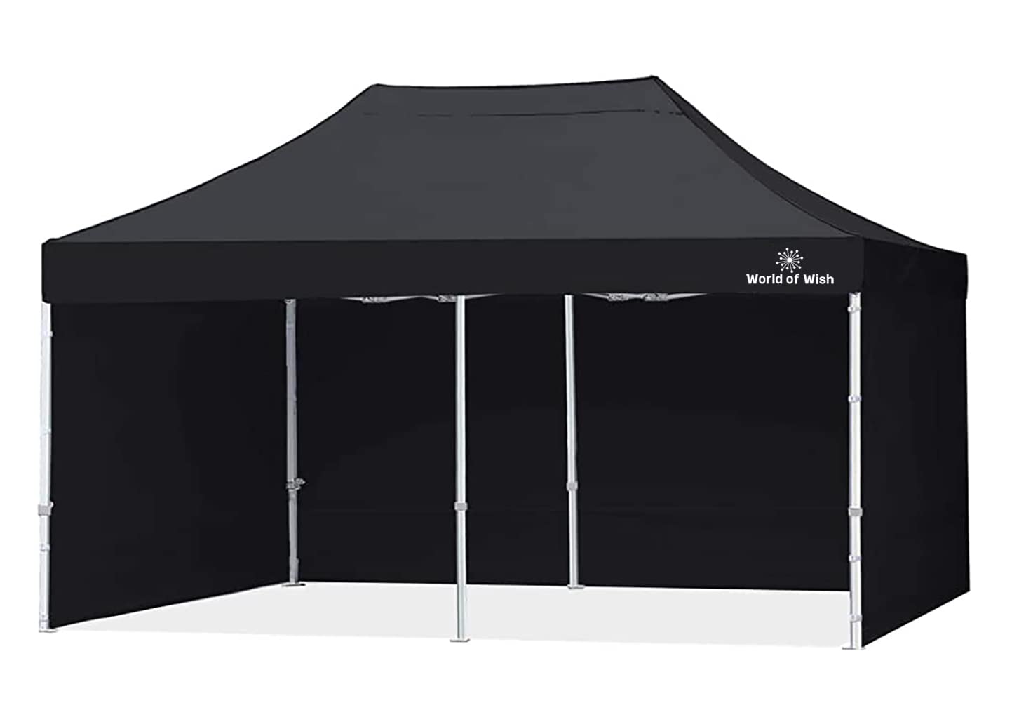 20x10 ft/3x6 mtr (Standard, 35kg) Pop Up Gazebo Tent with 3 Side Cover, Waterproof & UV Protection Outdoor Canopy Tent (Black)-image-8