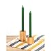 CANDWAX Green Taper Candles Pack of 4 - Slow Burning Dripless Unscented Straight Candles 12 inch - Ideal for Dinner Table - Smokeless Long Candlesticks