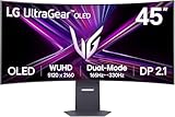 LG Ultragear™ 45GX950A-B.AEU (45 Zoll) 21:9 Curved 800R 5K2K OLED Gaming-Monitor, 165Hz/330Hz, AMD FreeSync™ Premium Pro, DisplayHDR™ True Black 400, 2X HDMI 2.1, Schwarz