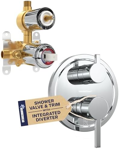 HammerHead Showers Solid Metal Shower Valve and Trim Kit, Two-Han...