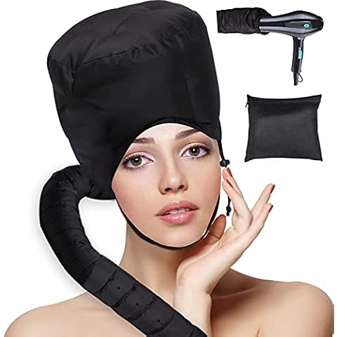 Bonnet Hood Hair Dryer, Drying Cap Hair Steamer, Adjustable Hooded Bonnet for Hand Held Hair Dryer Cap Drying Styling Curling Deep Conditioning - Fits All Head & Hair Sizes Cover