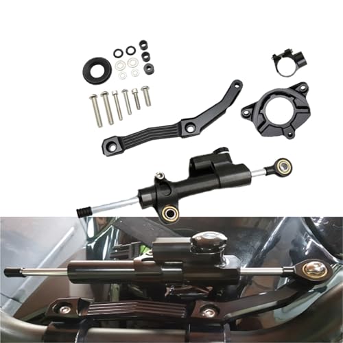 Support d'amortisseur de direction en aluminium noir pour moto Kawasaki Z1000 de 2010 à 2013