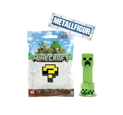 Jada Toys Minecraft Figur (1 Stück in Mystery Blind-Tüte) - 1 von 13 detaillierten Nano Sammelfiguren aus Metall für Fans und Kinder ab 3 Jahre, Welle 5, Auswahl per Zufallslos, je ca. 4 cm