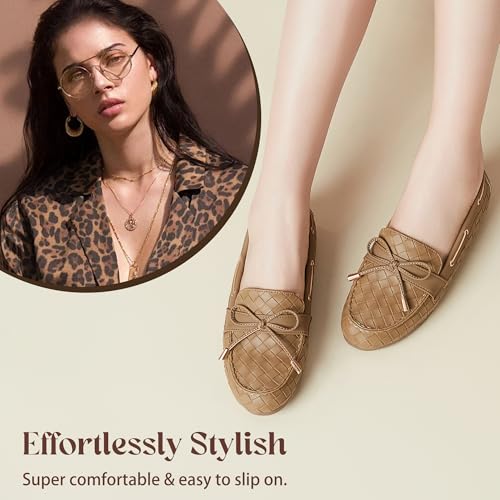 Image of Loafers for Women Comfortable Slip On Flats with Memory Foam Insole for Daily Wearing