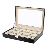 Amplias aplicaciones: esta caja de relojes es perfecta para uso personal (hombres, mujeres, señoras) y uso comercial (ventana de tienda para relojes), de modo que tus relojes se mantengan alejados del polvo