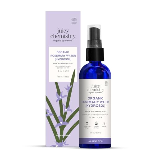 Juicy Chemistry Organic Rosemary Water Hydrosol, 100 ml | Helps P...