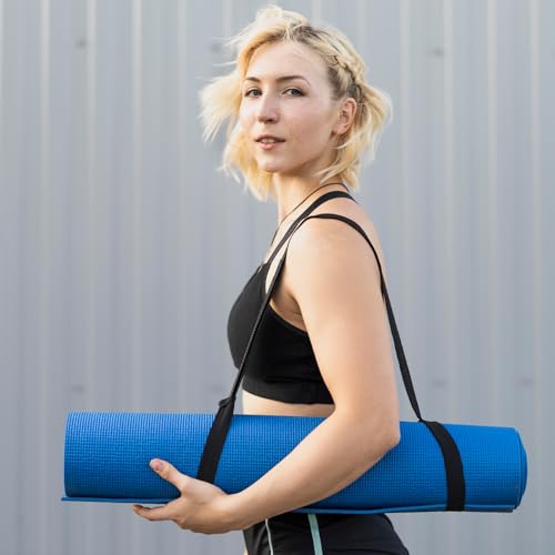 Prasacco 2 Pack Yoga Mat Strap Adjustable Yoga Mat Holder Large Yoga Mat Carrier Yoga Pad Strap Multi-Purpose Yoga Mat Sling - Image 6