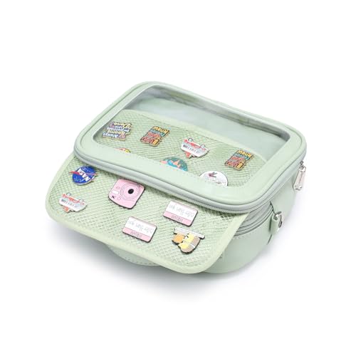 Image of Compact Square Ita Crossbody Purse Pin Display Messenger Shoulder Bag | Shoulder Bag Suits Cosplay And Daily Commutes
