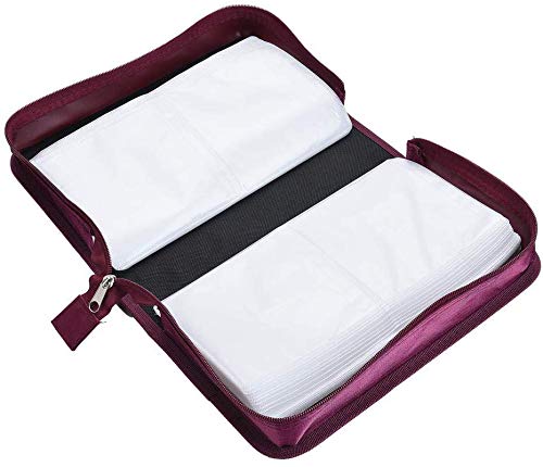128 Capacity CD/DVD Protective CD Case Wallet Organiser Storage Holder Bag Portable with Carry Handle - Image 3