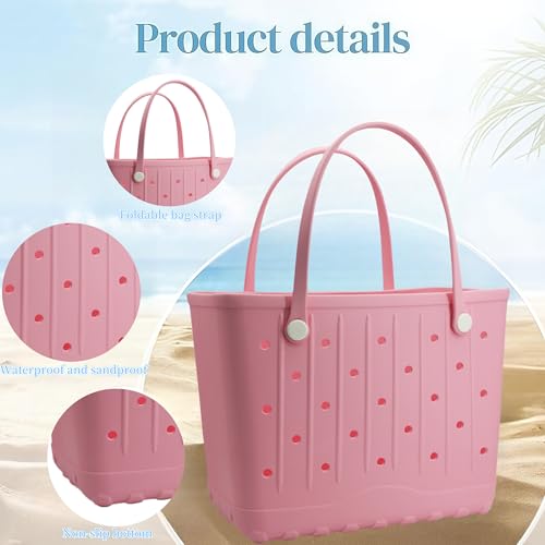 Rubber Tote Bag Large Beach Bag Waterproof Travel Tote Handbags for Beach,Pool Boat,Sports,Market3