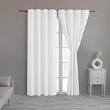 Linenwalas Cotton Linen Semi Sheer Curtains for Bedroom & Living Room 2 Panels Set 84-inches Length, Rod Pocket Window Curtain Balance Privacy & Light (W 52' x L 84' / Semi Sheer, White)