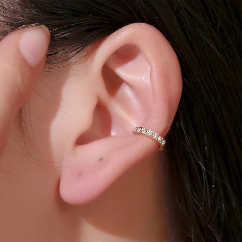 Image of Ear Cuffs Non Piercing 14K Gold Plated Ear Cuff Earrings for Women Trendy Clip on Cartilage Earring Stacks Non Pierced Adjustable Fake Earrings Set Jewelry Christmas Gift 2026 Stocking Stuffers