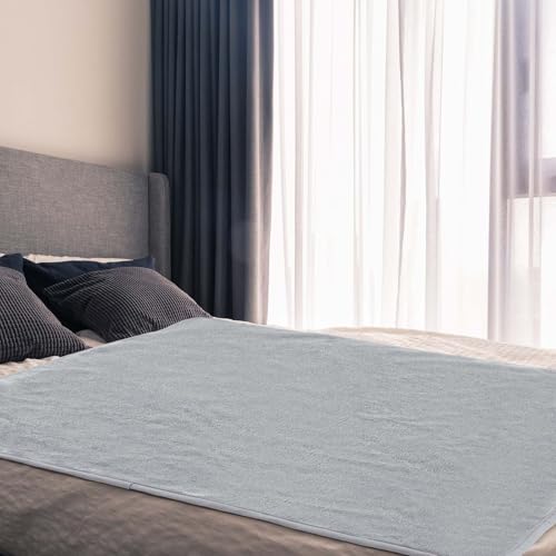 Fanfanwin Couples Waterproof Mat Lover Reusable Stainproof Blanket Quiet Easy Use Mattress Protector for Adult Multi Functional Bed Sheet Couple Messy Play Pleasure Comfort(72 x 34 in Grey 1 Pcs)
