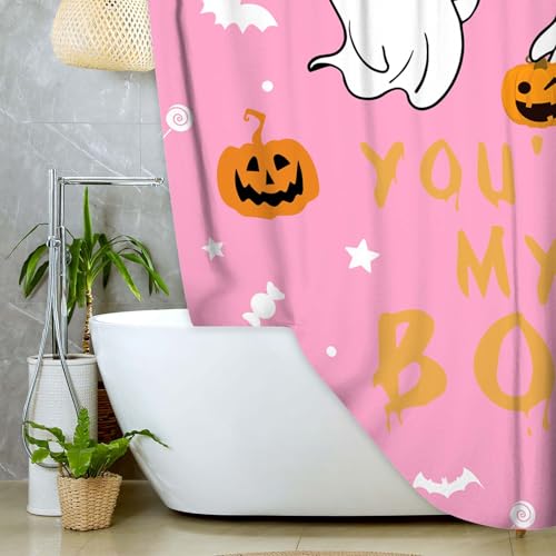 Rideau de douche Halloween tissu polyester imperméable avec crochets 178cm