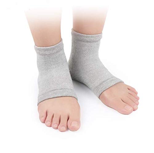 Dnhcll Soft Ventilate Gel Heel Socks, Gel Lined Toeless Spa Socks To Moisturize Dry Hard Cracked Skin And Soften Repair Feet (Gray) #TOP6