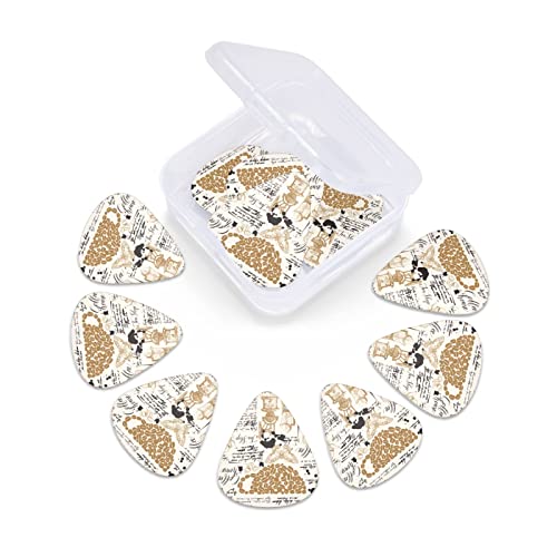 Lot de 12 médiators rétro pour guitare basse électrique, acoustique, cadeau avec boîte - Les Beatles, Paul McCartney, John Lennon, RIngo Starr, George Harrison Lot de 12 médiators rétro pour guitare basse électrique, acoustique, cadeau avec boîte – Image 4