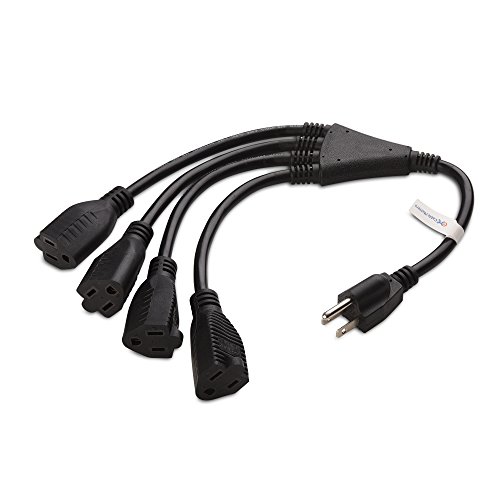 C2G Cables To Go 03152 18 AWG Universal Right Angle Power Cord Black 6 feet 1.82 Meters 4 - Image 3