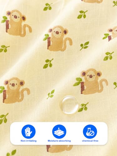 Image of Kidbea Bamboo Muslin Jhabla for Newborn Baby, V-Neck Sleeveless Button Jhabla Shirt, Soft Breathable Infant Kids Clothing for Summer Wear