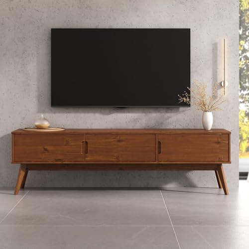 IDIMEX Tivoli Lowboard aus Massivholz, 180 cm Kastanie Finish- TV...