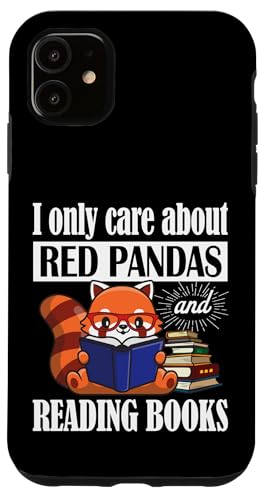 Kids Boys Girls Cute Kawaii Reading Books Red Panda Lover �X�}�z�P�[�X iPhone 11 �p