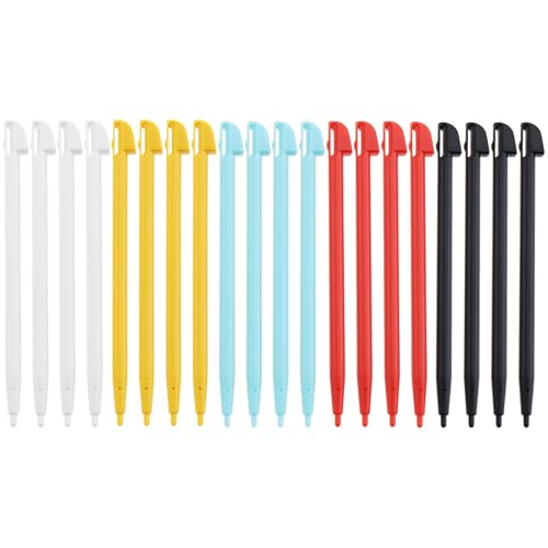 SG Store 20 Lápices ópticos para Pantalla Táctil de Gamepad Compatibles con Nintendo Wii U 98,2 X 8,4 Mm Lápiz Digital para Gamepad Puntero para Gamepad Azul Amarillo Negro Rojo Y Blanco