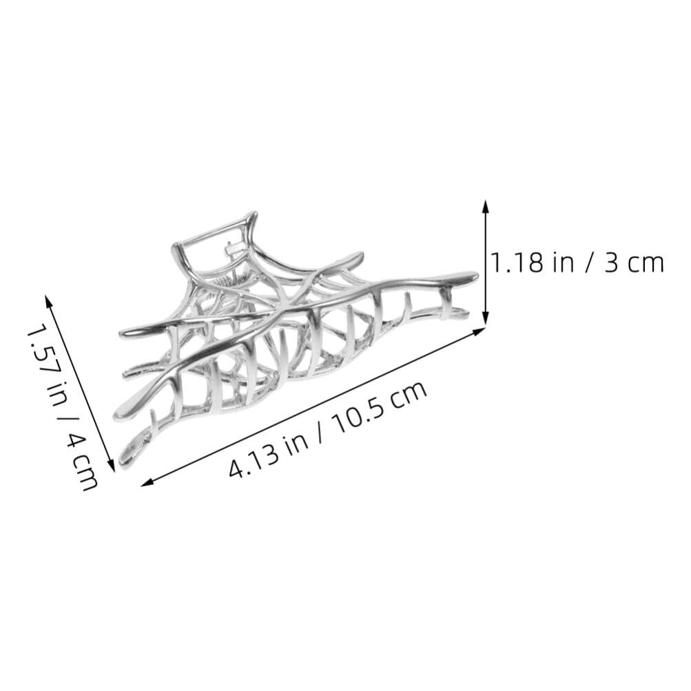 FRCOLOR Metal Spiderweb Hair Claw Clip 2-Pack Durable Alloy Hair Clips for Women Girls Halloween Party Accessories - Image 2
