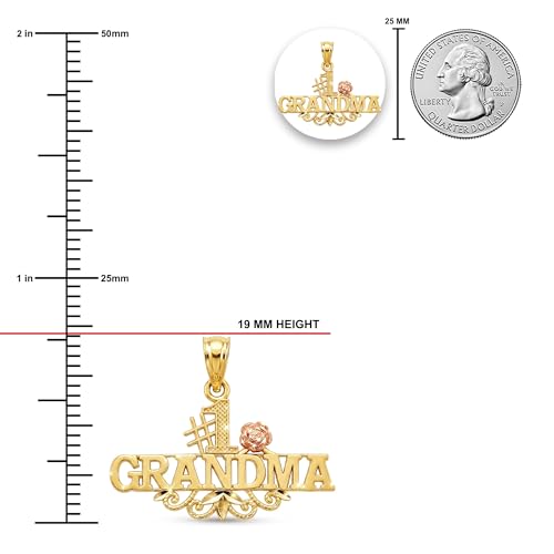 Image of Gold Grandma Charm Pendant - 10 Karat Gold - Grandma Jewerly - Gift for Grandma