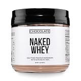 NAKED Chocolate Whey 1LB - All Natural Grass Fed Whey Protein Powder, Organic Cacao, and Coconut Sugar - NSF Certified, No GMO, No Soy, and Gluten Free, Aid Growth and Recovery - 12 Servings