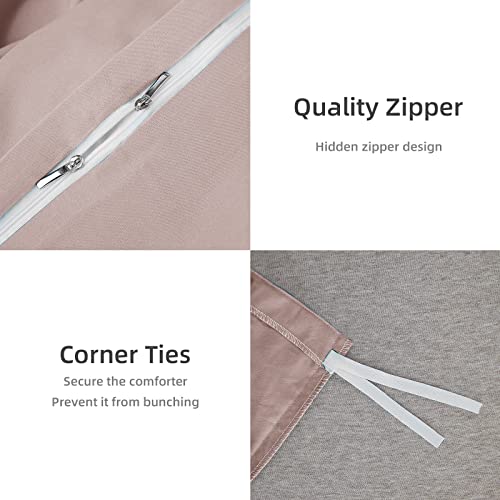 Bbangd California King Duvet Covers - Ultra Soft And Breathable Bedding Comforter Sets Washed Microfiber 3 Pieces With Zipper Closure Duvet Cover And 2 Pillow Shams (Pink) #TOP2