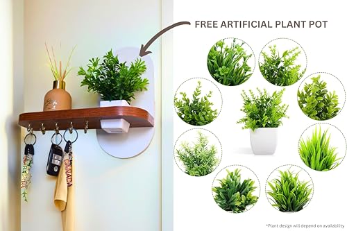 Porte-clés pour la maison InoSlashed avec pot de fleurs artificielles - 4