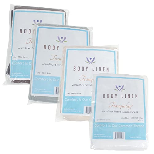 Tranquility Microfiber Massage Table Fitted Sheets By Body Linen- Lightweight, Durable Fitted Sheets For Massage Table & Spa. Wrinkle Free, Secure Fitting, Soft & No Pilling- (10 Pack, Walnut) #TOP5
