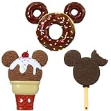 Disney Food Magnets- Mickey Ice Cream Bar, Cone, and Donut for Fridge (3 Pieces)