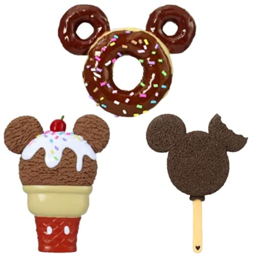 Disney Food Magnets- Mickey Ice Cream Bar, Cone, And Donut For Fridge (3 Pieces) #TOP22