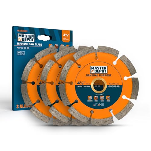 MASTER DEPOT 4-1/2 Diamond Saw Blade 3 Pack
