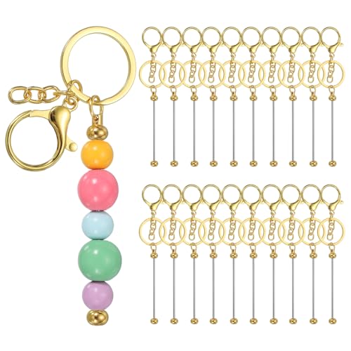 Porte-clés perlés en métal PATIKIL : créez facilement vos bijoux et charms personnalisés dorés