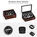 BEWISHOME Watch Winders for Automatic Watches, Automatic Watch Winder Box Watch Spinner with LED Light, 4 Watch Winder with Quiet Running Motor and 6 Storage Case for Man/Woman's Watches, Brown SYQ01Y