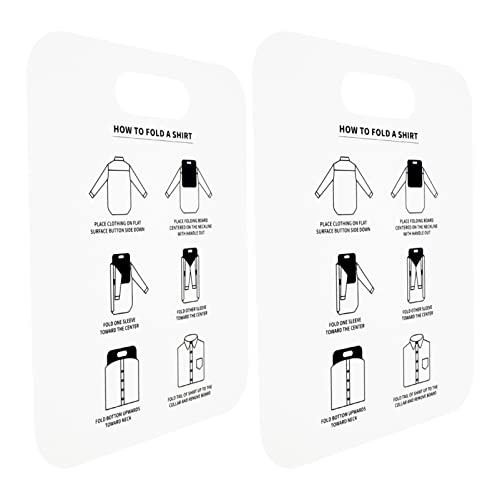 Skjorta Vikbräda for Tvätt 2 St T-Shirt Mapp Kläder Vikbräda Plast Tvätt Mapp Vik T-shirts och Klänning Skjortor/443 (Color : Bianco)