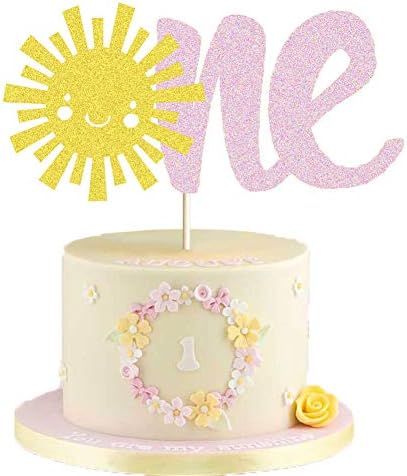 Sunshine First Birthday Cake Topper You Are My Sunshine Cake Decor Sun Smile Face Sunflower My Only Sunshine Themed 1st Birthday Baby Shower Party Supplies Decorations