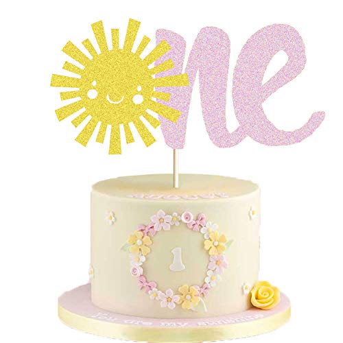 Sunshine First Birthday Cake Topper You Are My Sunshine Cake Decor Sun Smile Face Sunflower My Only Sunshine Themed 1St Birthday Baby Shower Party Supplies Decorations #TOP14