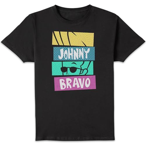 Image of Zavvi Cartoon Network Spin-Off Johnny Bravo 90's Slices T-Shirt - Black XL