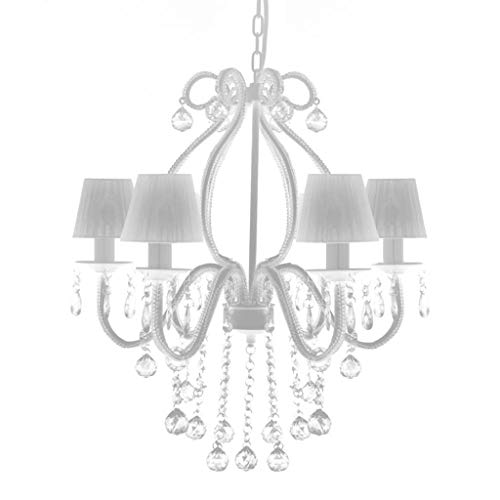 vidaXL Lustre Néo Baroque Plafonnier 6 Feux 2300 Pampilles Cristal Suspension