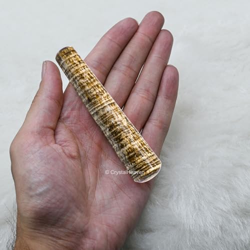 Image of Aragonite Crystal Wand - Smooth Crystal Wand for Energy Healing, Chakra Balancing, Meditation and Home Decor - Crystals and Healing Stones for Gift