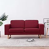 Design intemporel et couleur riche : Ce canapé 2 places WRJENFSC revêtu d’un tissu 100 % polyester rouge bordeaux apporte chaleur et sophistication à votre intérieur; son coloris profond s’intègre aussi bien dans un salon moderne que dans une chambre d’ado ou un bureau, créant instantanément une ambiance cosy