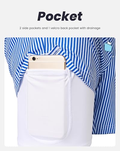 maamgic Mens Swim Trunks with Compression Liner 5" Stretch Beach Shorts Quick Dry with Zipper Pockets No-Chafing Board Shorts