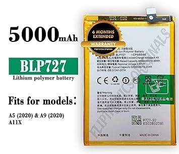 Image of BLP727 Battery for Oppo A5-2020 / A9-2020 CPH1931, CPH1959, CPH1937, CPH1939 Battery with 6 Month Warranty**** (I277)