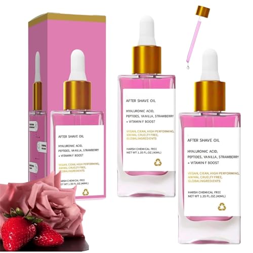 Aceite Post-Afeitado con Fragancia de Fresa y Vainilla: Nueva Fórmula para Piel Lisa en Mujeres, Previene Pelos Encarnados y Sequedad, Hidratación Suave para Todos los Tipos de Piel
