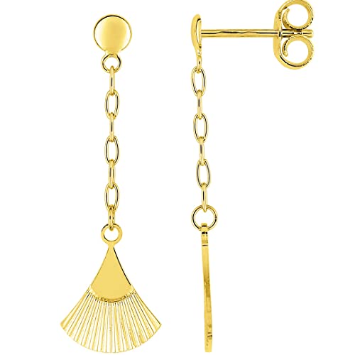Boucles d'oreilles pendantes or 18 carats palmier légères pour oreilles sensibles