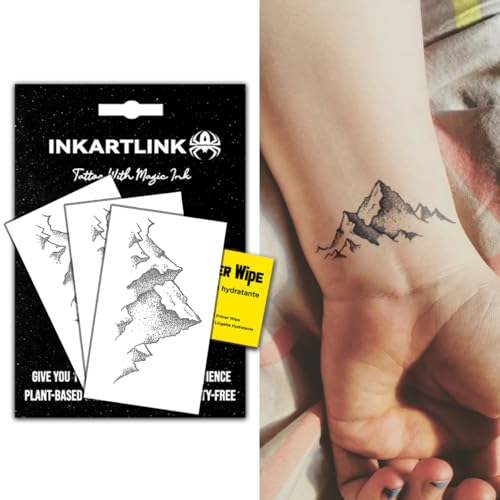 INKARTLINK Semi Permanent Tattoos, 3 Sheets of Small Temporary Tattoos,