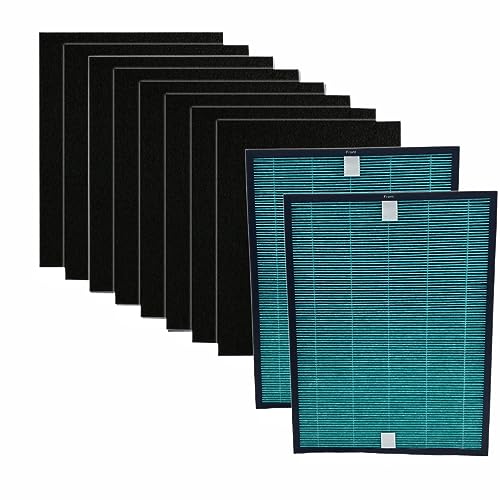 CAN-MEAGEREN Ersatzfilter H13, kompatibel mit Coway Airmega 150, Airmega 160 (AP-1019C-FP) Luftreiniger (2 Filter + 8 Vorfilter)