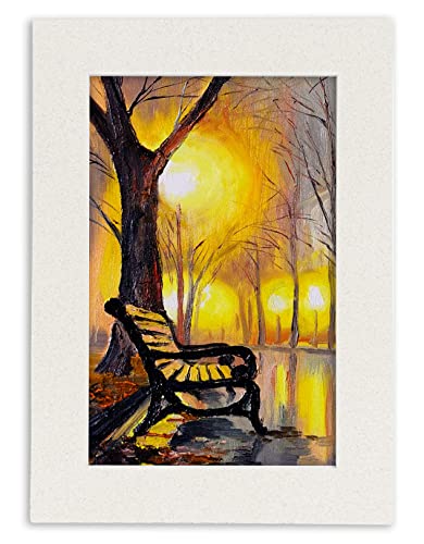 16x20 Mat Bevel Cut for 12x18 Photos - Acid Free Oyster Shell White Precut Matboard - for Pictures, Photos, Framing - 4-ply Thickness